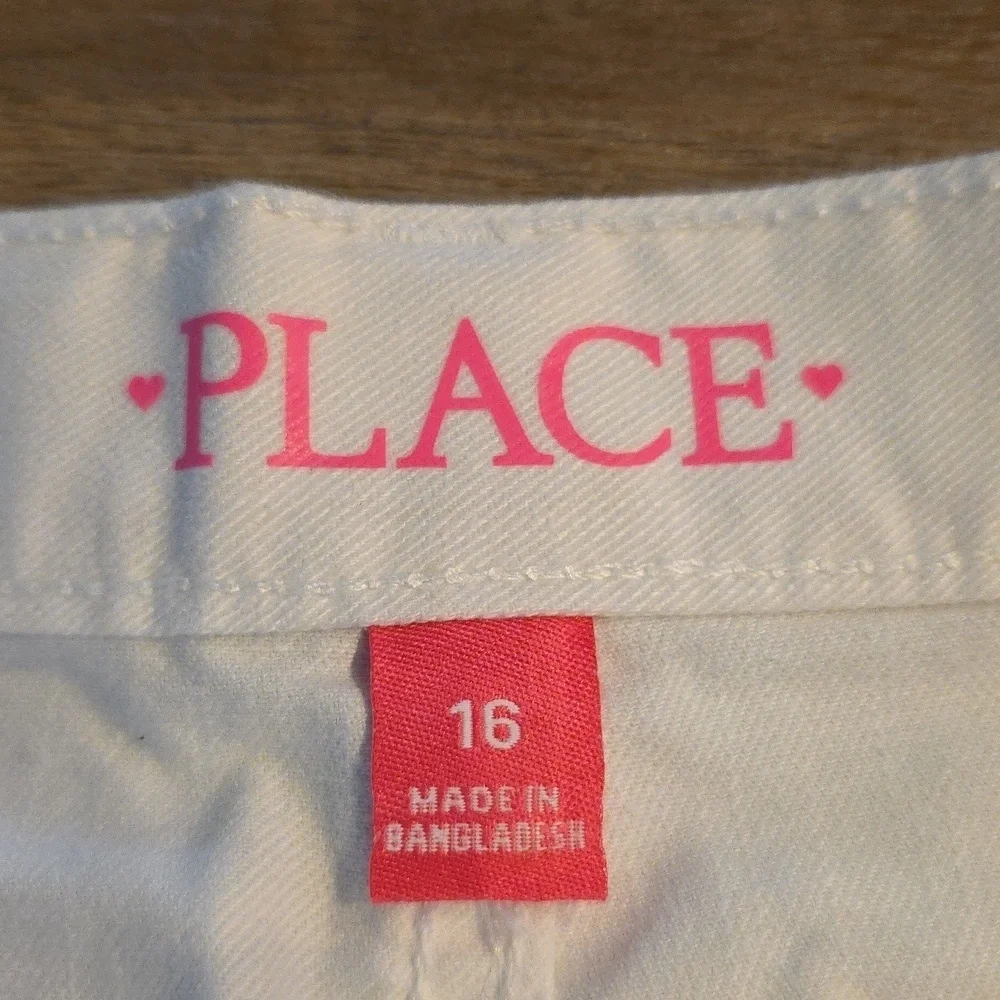 Childrens Place- White Jean Shorts- Size 16